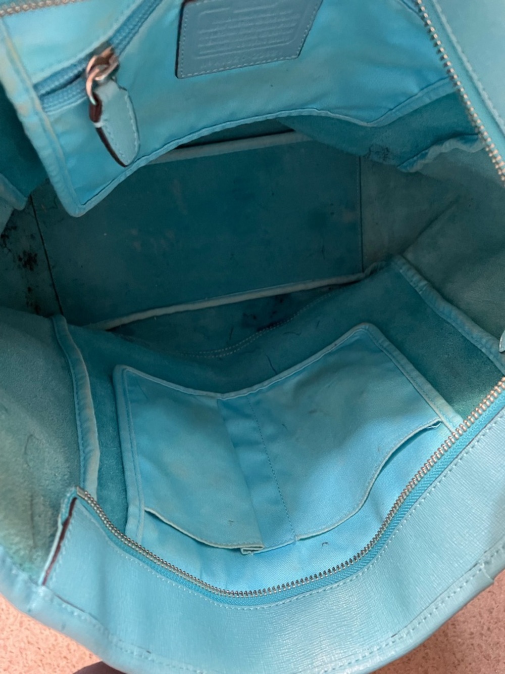 Coach Safiano Robin’s Egg Blue Satchel - Picture 12 of 14